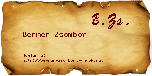 Berner Zsombor névjegykártya
