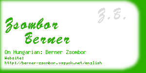 zsombor berner business card